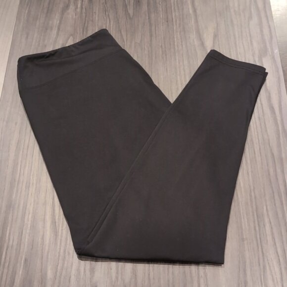 3/$20 Athletic Works Full Length Leggings Sporty Active Solid Black Buttery Soft - Picture 2 of 7